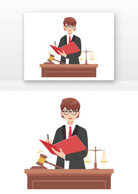 律师咨询日卡通元素