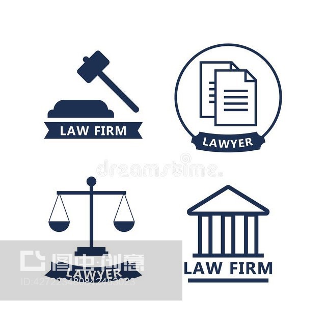 律师概念与平面风格律师图标的视觉表达